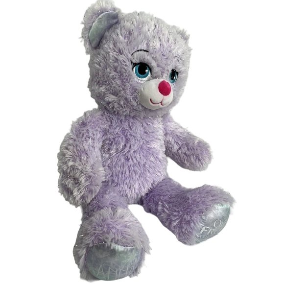 Build A Bear Plush Disney Olafs Frozen Adventure Anna Bear Purple Sparkle BAB - Picture 2 of 12